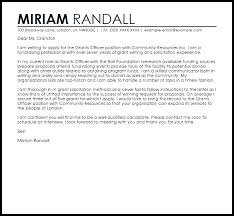 Grants Officer Cover Letter Sample Cover Letter Templates Examples