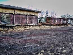 Bears and wolves will chase and kill you. Abandoned Train Yard And Depot Photograph By Paul Ward
