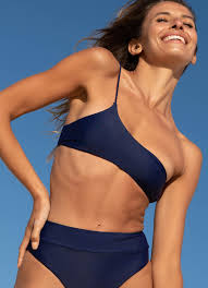 Navy blue one shoulder bikini | Ark Swimwear | Buy online