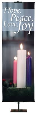 Hope Peace Love Joy Advent Candle Banner Banner Advent Candles Joy Candle