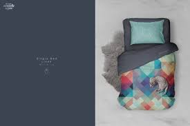 Single Bed Linen Mockup Linen Bedding Bed Linen Design Grey Linen Bedding