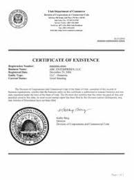 Because of its briefness, a letter of good standing can be written in less than half an hour. Utah Good Standing Certificate Ut Certificate Of Existence