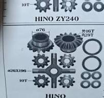 Axle Differential Planetary Gears for Hino FF/ 3h/ Fg - Gear ...