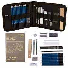 Professional Drawing Kit Artist Drawing Supplies Kit 33 Piece Sketch Kit More Bellofy Kids Art Supplies Drawing Kits Drawing Supplies