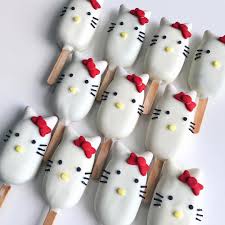 Funny Hello Kitty Popsicle Ice Cream Shaun Teo Shaunteocreations Photos Et Videos Instagram Ice Cream Cake Pops Hello Kitty Cake Chocolate Molds Recipe