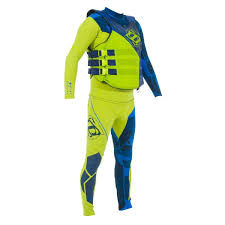 Jetpilot Matrix 2 Mens Race Suit Life Vest Blue Lime