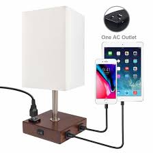 Usb table lamps 655 results. China Jlt 9449 Square Brown Wooden Base Table Lamp Bedside Nightstand Lamp With Dual Usb Ports And Outlet China Usb Charging Table Lamp Usb Table Lamp