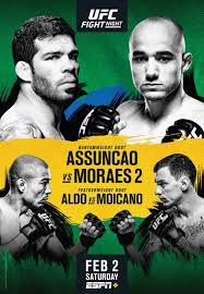 Leave it to the world's authority in mma to bring you the ultimate 24/7 platform for more combat sports, ufc fight pass! Ufc On Espn 2 Assuncao Vs Moraes 2 Official Fight Poster Fightbookmma