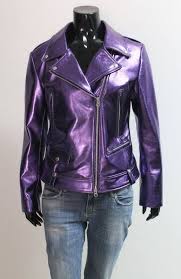 Women Genuine Leather Biker Jacket Slim Fit Metallic Purple Jackets Maker Purple Leather Jacket Purple Jacket Womens Biker Jacket