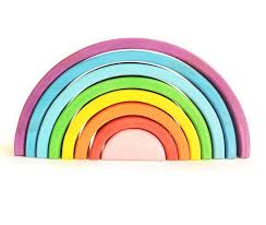 Montessori Toy Wooden Rainbow Toy Rainbow Stacker Rainbow Stacking Toy Wooden Toy Wooden Stacker Waldorf Toy Openend Rainbow Toy Montessori Toys Wooden Rainbow