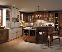 This highly popular hardwood is known for its unique aging process and stunning warm. Cherry Cabinets With Two Level Kitchen Island Kemper