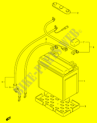 Accessoires et pièced de rechange pour suzuki king quad 700. Batterien Fur Suzuki Kingquad 700 2005 Suzuki Motorrad Online Original Ersatzteilkatalog