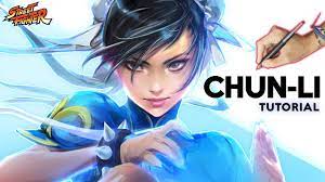 Ross Draws Chun Li Painting Tutorial Painting Tutorial Digital Painting Tutorials Portrait Tutorial
