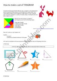 Here's super fun new printable tangrams puzzles for kids and adults who love playing with shapes! Tangram And Modal Verbs Esl Worksheet By Profm