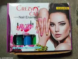 2 in 1 nail polish (combo of 6)glossy & glitter