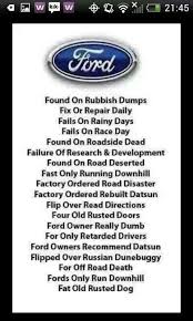The Meanings Of Ford Ford Jokes Ford Humor Chevy Jokes