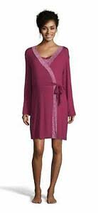 Details About Lamaze Intimates Womens Maternity Nursing V Neck Nightgown Matching Belted Ro