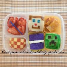 Love Peace Bento Whew Minecraft Lunch Minecraft Food Bento Box Kids