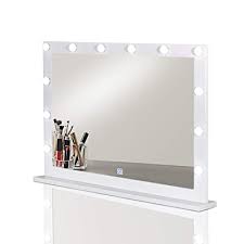 Xipuda Hollywood Lighted Makeup Mirror With 12 Led Light Bulbs Vanity Mirror Light For Tabletop Touch Control Dimmer In Makeup Studio 3 Color Lighting Modes 32 7 X 25 2 Buy Products Online