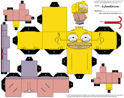Cubee Grampa Simpson By Cyberdrone On Deviantart Paper Toys Paper Toy Printable Paper Crafts