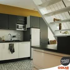 Renovation Ikea Faktum Cuisine Tendance Blanc Brillant Et Gris Mat Oskab Oskab Cuisine Tendance Ikea