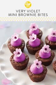 Very Violet Mini Brownie Bites Recipe Mini Brownie Bites Mini Brownies Brownie Bites
