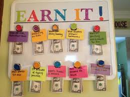 chore chart money with instant gratification for kids