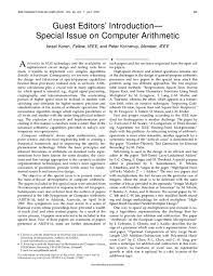 Not available on the perlego app. Pdf Guest Editors Introduction Special Issue On Computer Arithmetic Israel Koren Academia Edu