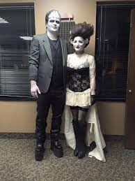 Frankenstein And Bride Of Frankenstein Diy Halloween Costume Frankenstein Costume Diy Frankenstein Costume Bride Of Frankenstein Costume