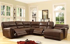 Honbay leather sectional couch with ottoman sofa set with chaise l shape couch sleeper with storage ottoman (brown). Homelegance 6 Piece Bonded Leather Sectional Reclining Sofa With Chaise Brown Walmart Com Walmart Com
