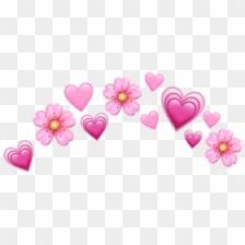 Flower Crown Png Heart Pink Heart Emoji Crown Transparent Png Anime Flowers Png In 2020 Pink Heart Emoji Heart Emoji Blue Heart Emoji