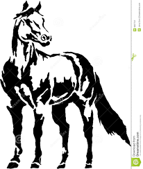Black And White Mustang Clipart Horse In Black And White Horse Silhouette Horse Clip Art Horse Sketch