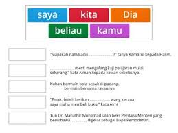 _____ menangis kerana duitnya hilang. Kata Ganti Nama Diri Pertama Dan Kedua Tahun 1 Sumber Pengajaran