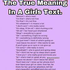 The True Meaning In A Girls Text Relationship Texts Funny Quotes For Teens Relationship Goals Quotes