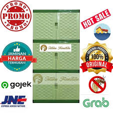 Container plastik printing akako (3 & 4 susun). Murah Lemari Plastik Lemari Baju Rak Plastik 3 Susun 6 Pintu Murah Shopee Indonesia