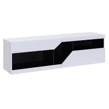Original et fonctionnel, ses 4 compartiments vous permettent de disposer d'espaces de rangements pour organiser vos affaires ! Meuble Tv Design Sullivan 160cm Blanc Noir