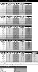 children shoe size sock size chart google search