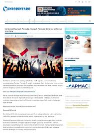 Pdf Sumpah Pemuda Generasi Milennial Jaman Now