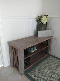 Rustic Entry Bench Shoe Storage Shelves Modern Farmhouse Entryway Furniture Distressed X Style F Rustic Entryway Bench Rustic Entryway Shoe Bench Entryway
