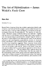 PDF) The Art of Hybridization -- James Welch's Fools Crow
