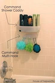Hooks Are Hung Stuff Is Organized House Of Hepworths Shower Organization Bathroom Shower Organization Dorm Bathroom