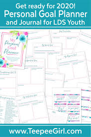 Personal Goal Planner Journal For New Latter Day Saint Youth Program Youth Programs Lds Youth Activities Lds Youth