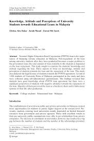 Salaries for fresh graduates are unchanged in 2018. Pdf Knowledge Attitude And Perceptions Of University Students Towards Educational Loans In Malaysia