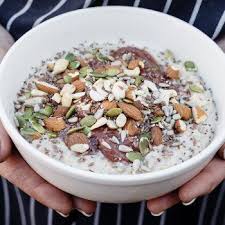 Porridge Aux Graines De Chia Poires Et Amandes Recette Porridge Petit Dejeuner Vegetarien Recette Chia