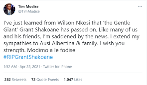 Radio broadcasting legend grant 'gentle giant' shakoane has died. 5erovng27bp3m