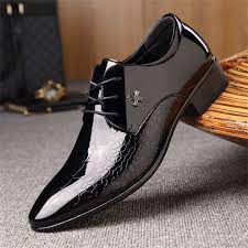 2023 Newly Men's Luxury Patent Leather Shoes Italian Black Oxford Wedding  Shoes Classic Man Derby Dress Shoes Plus Size 38-48 | Lazada PH