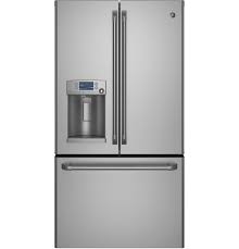 Ge Cafe Series Energy Star 22 2 Cu Ft Counter Depth French Door Refrigerator With Hot Water Dispenser Cye22tshss Counter Depth French Door Refrigerator French Door Refrigerator French Door Refrigerator Reviews