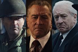 Born august 17, 1943) is an american actor, producer, and director.he is particularly known for his nine collaborations with filmmaker martin scorsese, and is the recipient of various accolades, including two academy awards, a golden globe award, the cecil b. Here S Robert De Niro S Irishman Transformation From Young To Old