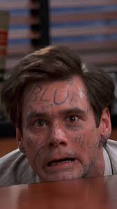 Wait for the end…if you look closely at Jim Carrey’s left jaw you’ll see  blues legend B.B. King’s name amongst the blues. #LiarLiar #JimCarrey  #FilmTrivia #WhatToWatch #BBKing