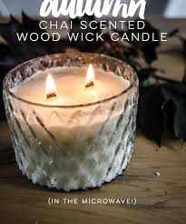 The woodwick candles are particularly acclaimed for their natural wicks which, as the name of the brand suggests, are designed in organic wood in order to evoke the feel and sound of cracking wood, similar to the experience of sitting by the fire in the middle of the woods or a fireplace in the comfort of. Chai Scented Wood Wick Candle In The Microwave Lemon Thistle